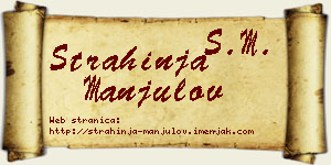 Strahinja Manjulov vizit kartica